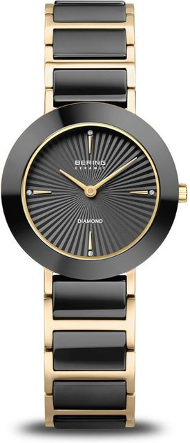 Bering Damenuhr, Diamant, Keramik, Quarz, Edelstahl, 29 mm, 5 ATM - Bild 1