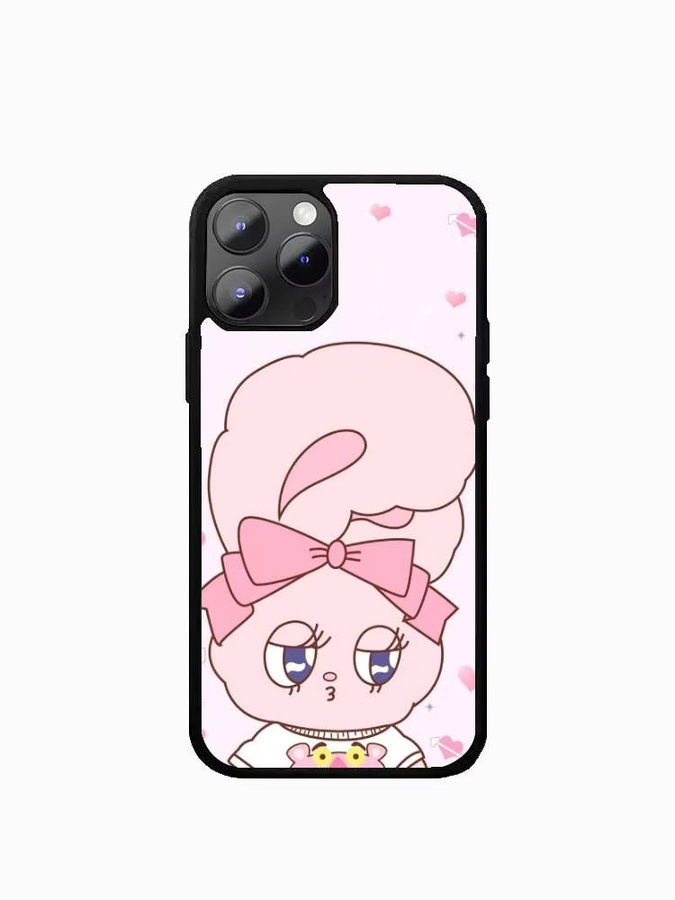 Korea E-EstherS Bunny Handyhülle für Apple iPhone 11-16 in Pink und Transparent mit Farbwechsel-Effekt aus TPU - Bild 3