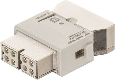 HARTING Stifteinsatz 09142083122 für 8 Crimpen in Grau aus Kunststoff - Bild 1