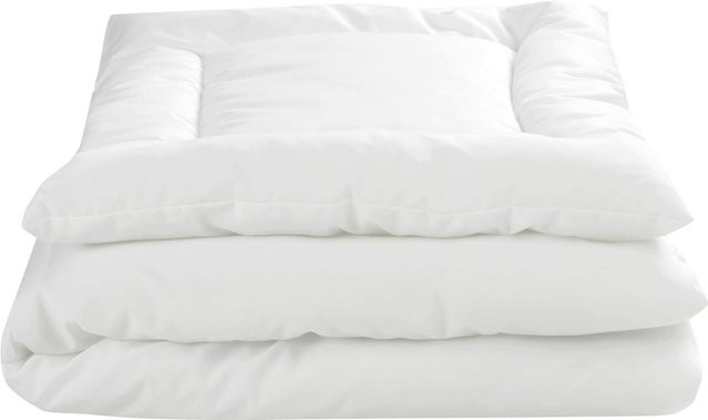 Julius Zöllner Steppbett-Set Hygiena für Kinder in Weiss, 2-teilig bestehend aus Decke und Kissen, Allergiker geeignet, 3.5 TOG, Kissen: 40 x 60 cm, Decke: 100 x 135 cm - Bild 1