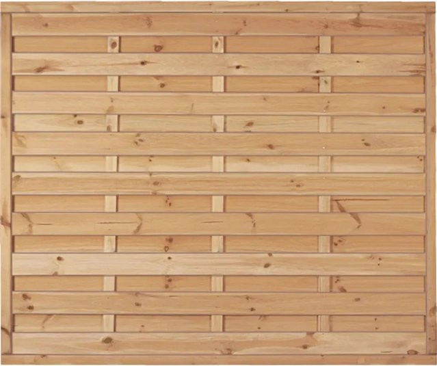 T & J Sichtschutzzaun Maxi-Massiv aus Holz in Grün, H: 180 cm, B: 150 cm - Bild 1
