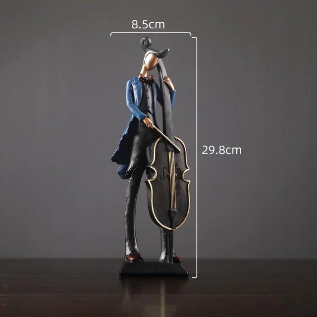 Tinika Chen Vintage Musikinstrument Figur aus Harz als moderne Wohnzimmer Dekoration - Bild 1