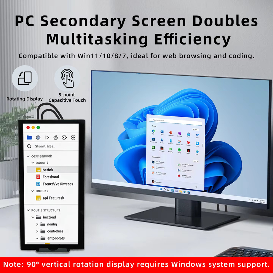 iPistBit 10,1 Zoll IPS HD LCD-Monitor mit 1520 x 720 Display in Schwarz für Raspberry Pi 5/4B/3B+ und Windows - Bild 6