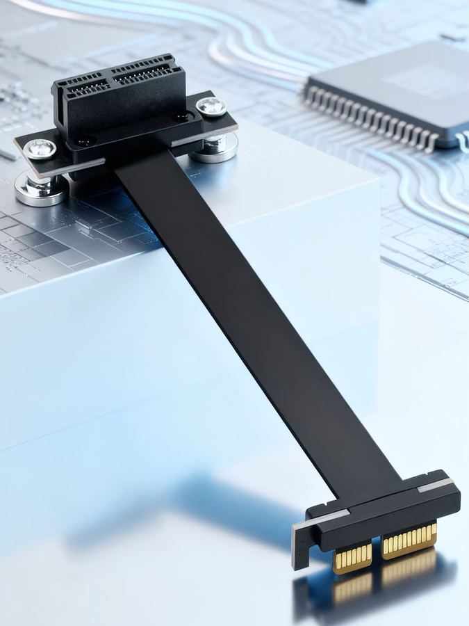 Fenvi PCIe X1 Riser-Kabel 90 Grad rechtwinklig, PCIe 3.0 8 Gbit/s Verlängerungskabel in Schwarz - Bild 5