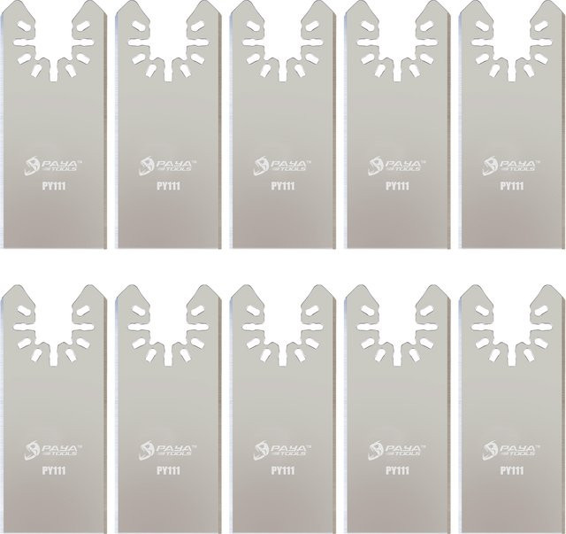 PAYA Rechteckiger Edelstahl-Oszillierender Dichtungsschneider Multitool mit Schaberklingen in Silber zur Entfernung von Dichtungsmasse und Klebstoff - Bild 1