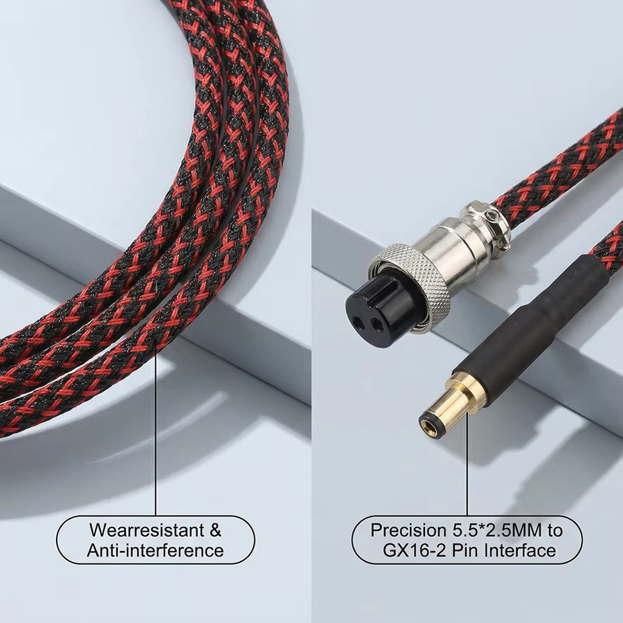Aouyade GX16-2 Pin auf 5,5x2,5mm Reinkupferkabel für AC/DC Phono-Verstärker und Lineare Netzteile - Bild 4