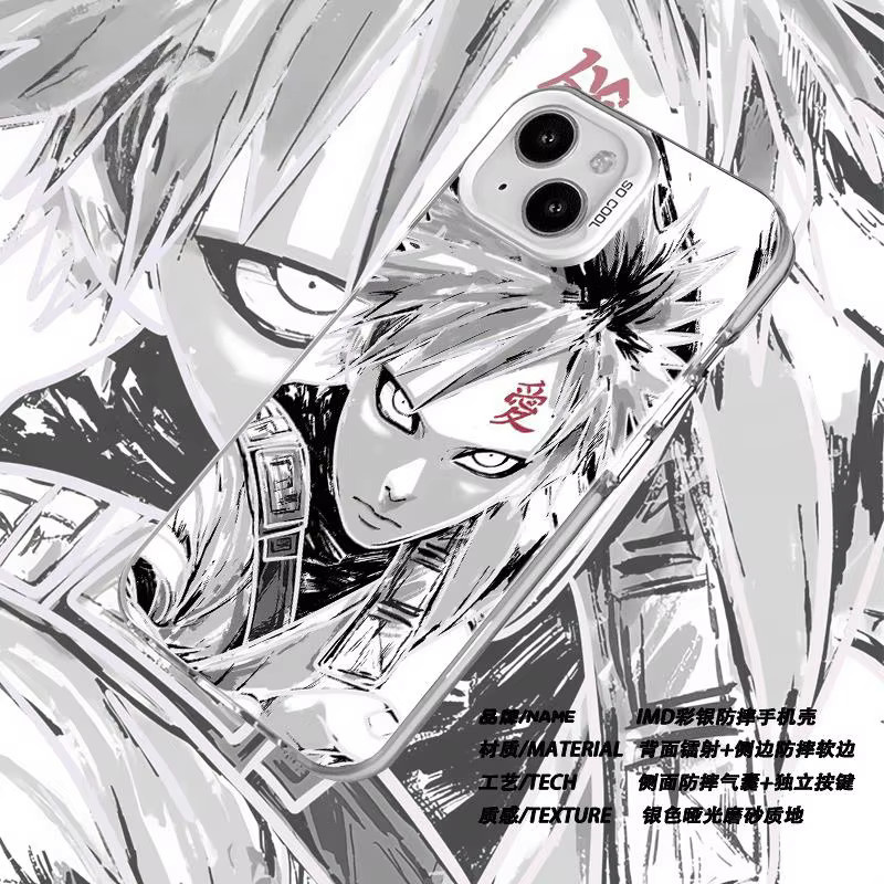 Stoßfeste Naruto Anime Handyhülle mit Gaara und Deidara Design für iPhone 11 bis iPhone 17 Pro Max Plus Air in Multicolor - Bild 3