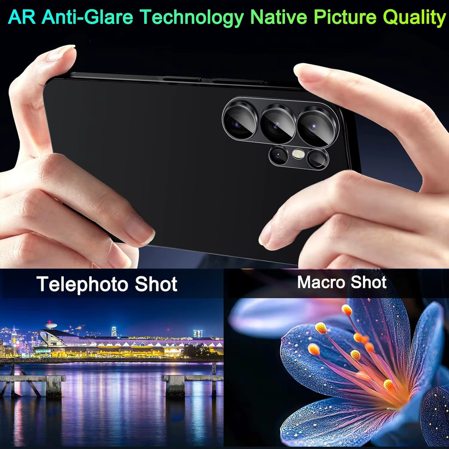 Kameraobjektivschutz aus gehärtetem Glas für Samsung Galaxy S26 Ultra und S26 Plus, transparent und purple, bruchsicher und kratzfest - Bild 3