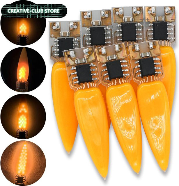 DT&ZM LED-Docht für LED-Kerzen mit flackerndem Effekt in Orange, 3 V, 2 Modi für DIY-Kerzenlicht-Zubehör - Bild 1
