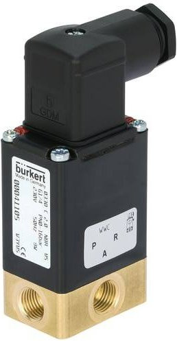 Bürkert Direktgesteuertes Ventil 41141 0330 in Schwarz mit 24 V/AC, G 1/4 Muffe und 3mm Nennweite - Bild 1