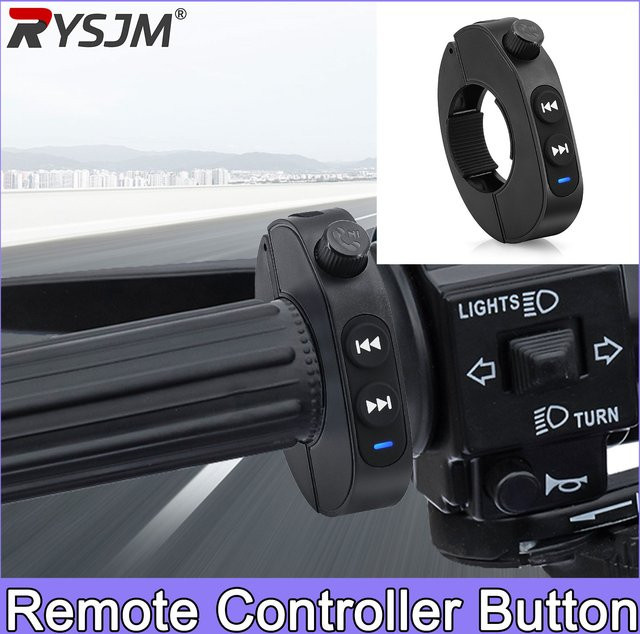 RYSJM Kabellose Bluetooth Lenkersteuerung für Motorrad in Schwarz zur Mediensteuerung für dein Smartphone - Bild 1