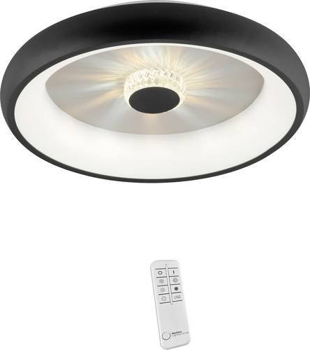 Just Light Vertigo LED-Deckenleuchte Schwarz Ø 46,5 cm dimmbar mit Fernbedienung - Bild 1