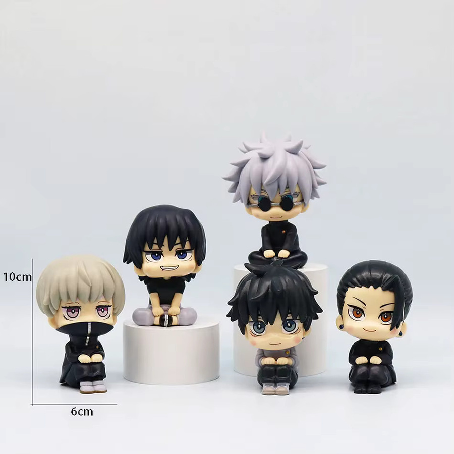Bandai Jujutsu Kaisen Yuji Itadori Gojo Satoru Q-Version Actionfiguren, 5-teiliges Set, Kunststoff, Bunt / Mehrfarbig - Bild 5