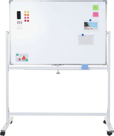 MCW Whiteboard MCW-C85 Magnettafel als mobile Pinnwand mit Zubehör, Breite: 120 cm, Höhe: 90 cm