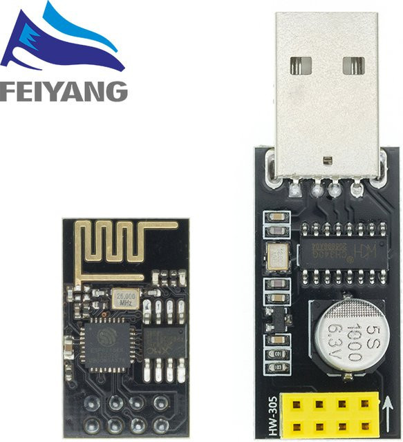 SAMIORE ROBOT ESP01 Programmieradapter USB zu ESP8266 UART GPIO0 mit CH340G Chip in Schwarz - Bild 1
