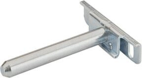 Hettich MB-Regalbodenträger mit Tragbolzen, Farbe Silber, verzinkter Stahl, Länge: 90 mm, SW 12 mm - Bild 1