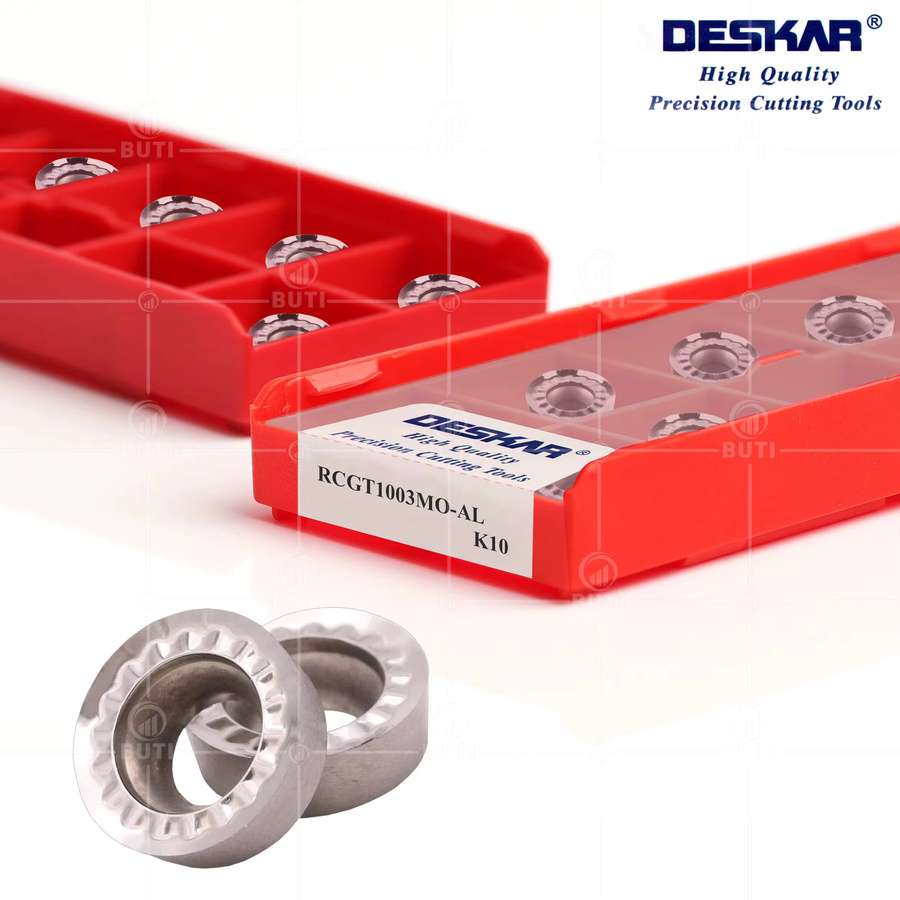 DESKAR Wendeschneidplatten für die Aluminiumbearbeitung RCGT1003MO-AL K10 und RCGT10T3MO-AL K10 in Silber - Bild 2