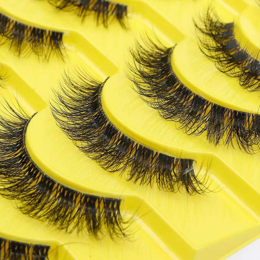 AMSDCN Künstliche Wimpern, 10 Paar, 3D-Nerz-Look, Transparent, Unisex - Bild 3
