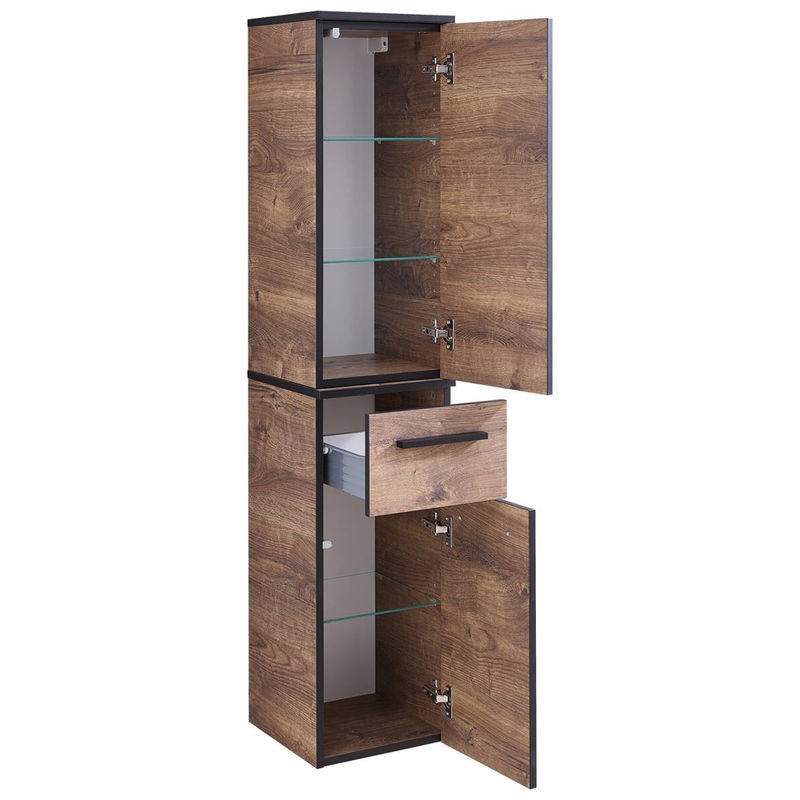 Pelipal Midischrank Quickset 374 Eiche Ribeck Braun B/H/T: 30 x 143,7 x 33 cm - Bild 3