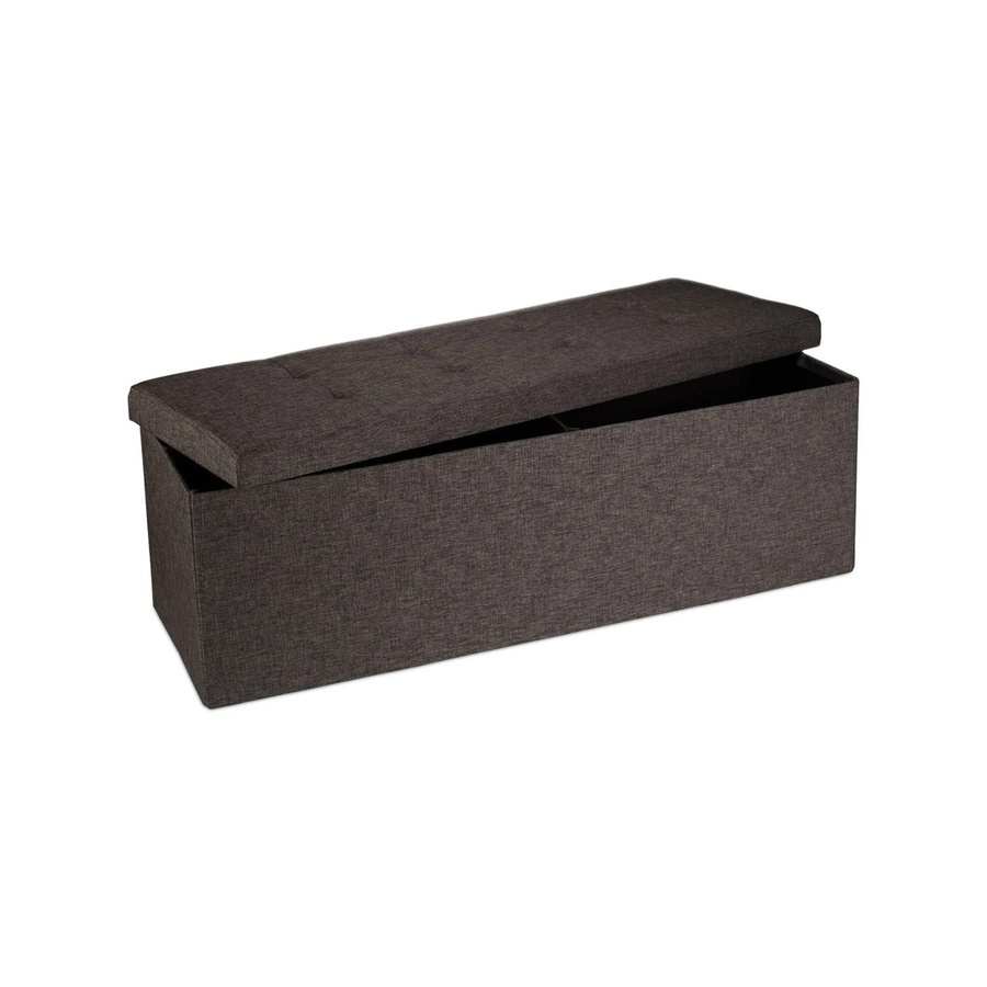 Relaxdays Sitzbank aus Leinen in Braun, faltbar, B/T/H: 114 x 38 x 38 cm - Bild 2