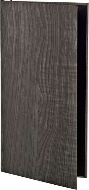 VEGA Speisekarte Lenio ohne Prägung im Barformat, Farbe: Anthrazit, B/H: 16,3 x 33,5 cm - Bild 1