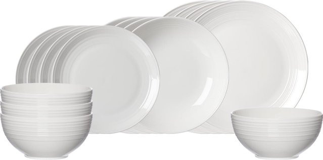 Ritzenhoff & Breker Levi Dinner Service aus Porzellan, 16er Set, Weiß - Bild 1