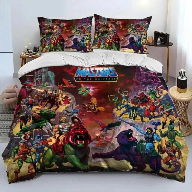 He Man The Masters Of The Universe Bettwäsche-Set aus Mikrofaser mit Bettbezug und Kissenbezug, Mehrfarbig, B/H: 240 x 210 cm - Bild 1
