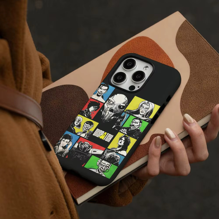 Spiel D-Dispatch Handyhülle für iPhone 17 16 15 14 13 12 Pro Max Plus in White Multicolour mit glänzender HD-Doppelschicht-Flüssigkeitshartschale - Bild 2