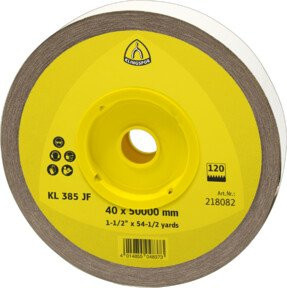 Klingspor Schleifrolle KL 385 JF mit Korn 400, Farbe Gelb, Breite: 50 mm, Länge: 50000 mm - Bild 1