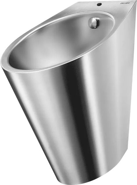 Delabie Urinal FINO wandhängend aus Edelstahl 1.4301 satiniert in Silber, B/T/H: 36,0 x 32,0 x 33,0 cm - Bild 1
