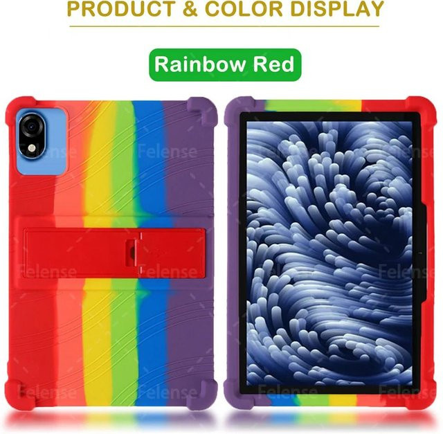 Silikon Tablet Hülle mit verstellbarem Ständer für Doogee U10 Pro, U10 und U9 (10,1 Zoll) in Multicolour - Bild 1