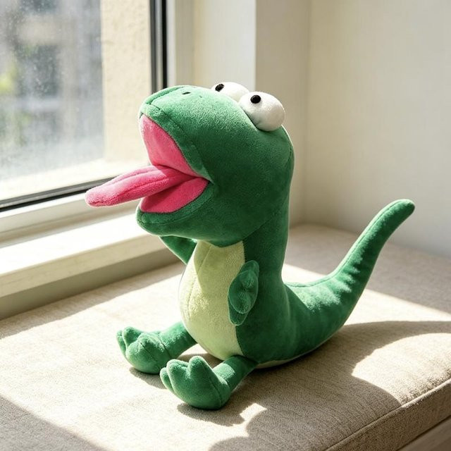 Grüne Eidechse, Plüschtier, 30cm, ab 14 Jahren - Bild 1