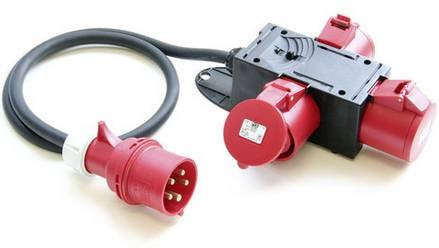 PCE CEE Stromverteiler 953.0113 400V 32A 3-Phasen Rot - Bild 1