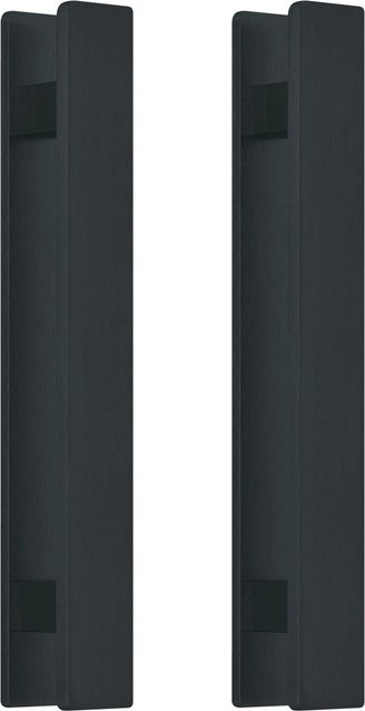 Loft+Mehr Eckiges Griffstangenpaar zum Kleben aus Edelstahl, Schwarz Matt, Länge: 35 cm - Bild 1