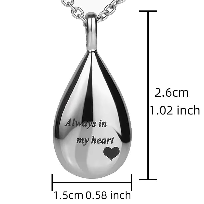 Anhänger Edelstahl, Teardrop, Silber, Unisex - Bild 2