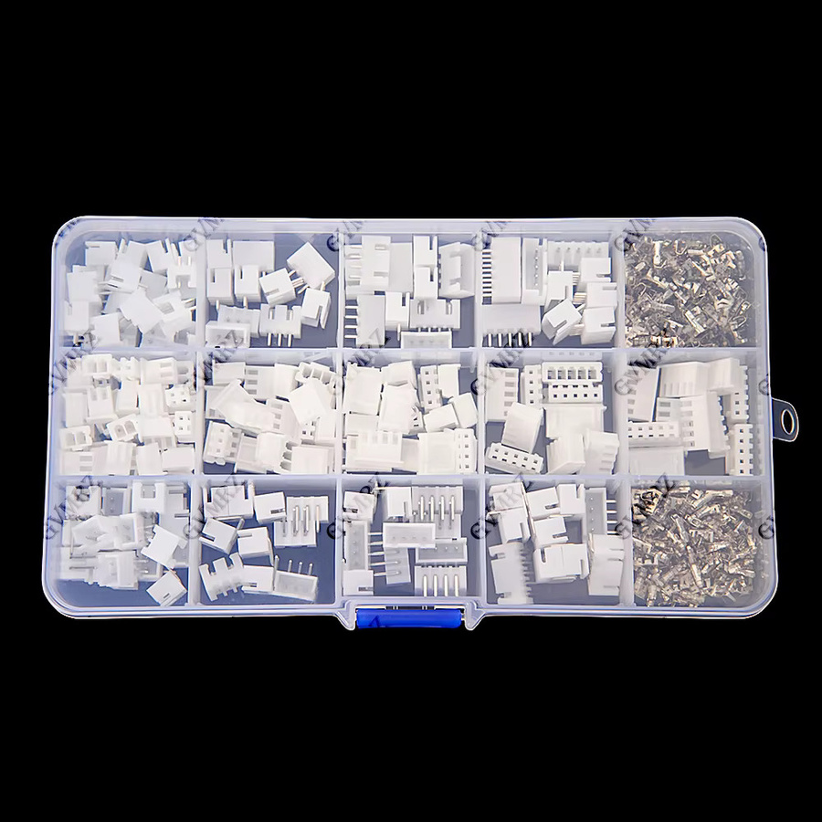 JST Nadelanschluss Steckverbinder Set mit 2P bis 5P Ausführungen in Gerade und Gebogen, Farbe: Weiß - Bild 2