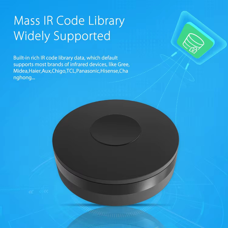 Tuya Smart WLAN RF IR Fernbedienung für Klimaanlagen und Fernseher, kompatibel mit Alexa und Google Home, Schwarz - Bild 4