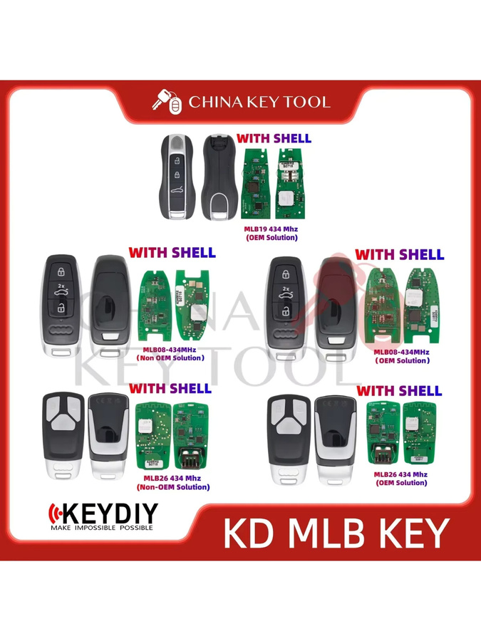 KEYDIY Universal Smart Key PCB Board für Porsche und Audi mit Logo, 434 MHz - Bild 3