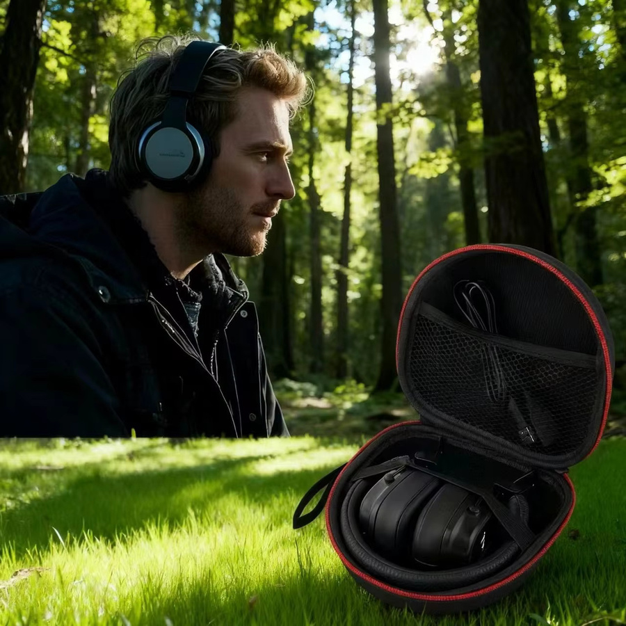 Schutzhülle für Over-Ear-Kopfhörer von Anker in Schwarz, passende Tasche für BERIBES, TOZO, KVIDIO und Beats, mit Geräuschunterdrückung - Bild 3