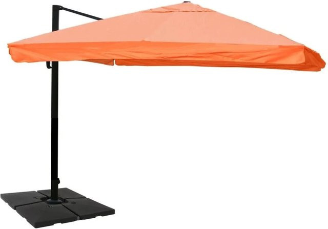 MCW Gastronomie-Ampelschirm A96 in Orange mit Ständer, drehbar, Polyester und Alu - Bild 2