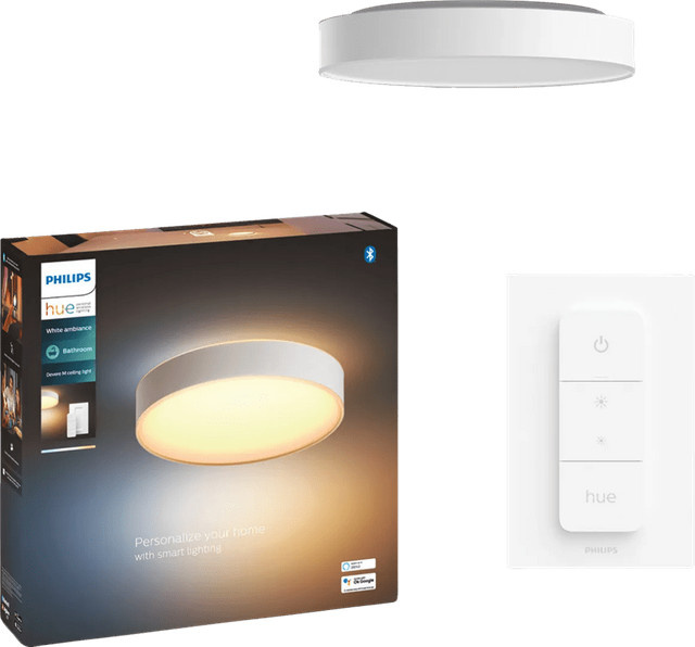 Philips Hue White Ambiance Devere M Deckenleuchte Weiß inklusive Dimmer - Bild 1