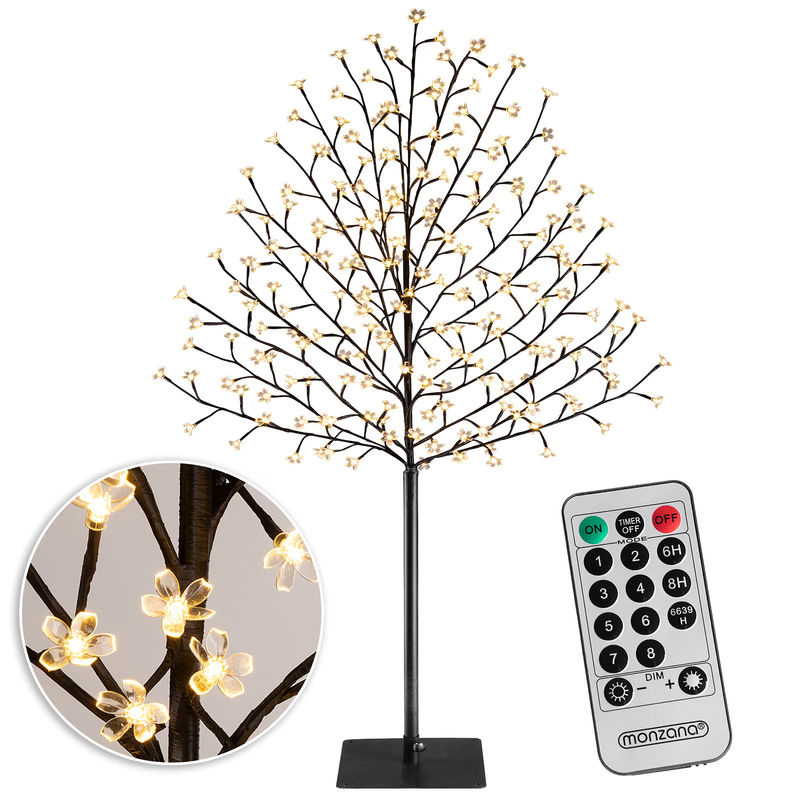Monzana LED Kirschblütenbaum Warmweiß mit Fernbedienung für Indoor und Outdoor, Höhe: 180 cm - Bild 2