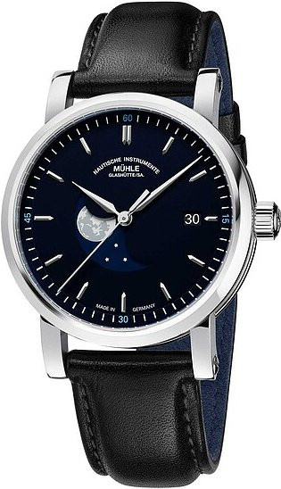 Mühle Glashütte Armbanduhr, Automatik, Edelstahl, Blau, Herren - Bild 1