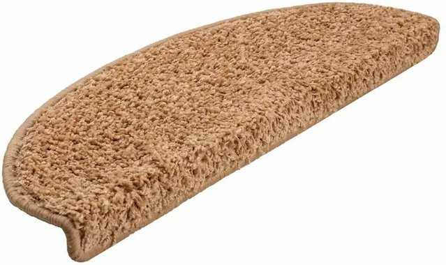 vidaXL Stufenmatten 30 Stück Beige Halbrund aus Polypropylen B/T/H: 65 x 21 x 4 cm - Bild 1