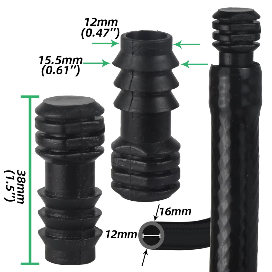 10 Stück Bewässerungswasserschlauchtülle T-Stück als Schnellkupplung für dein Garten-Tropfsystem, 16 mm, Schwarz - Bild 4