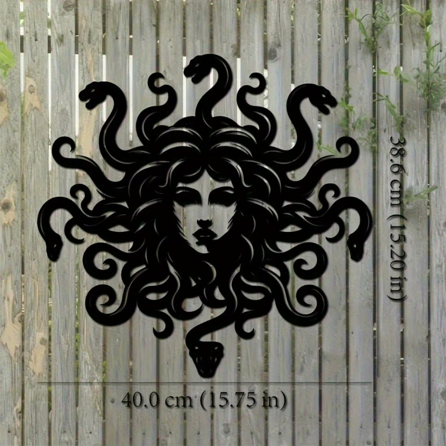 CIFBUY Medusa Metallwandkunst Spukhaus in Schwarz im Gothic-Stil - Bild 2