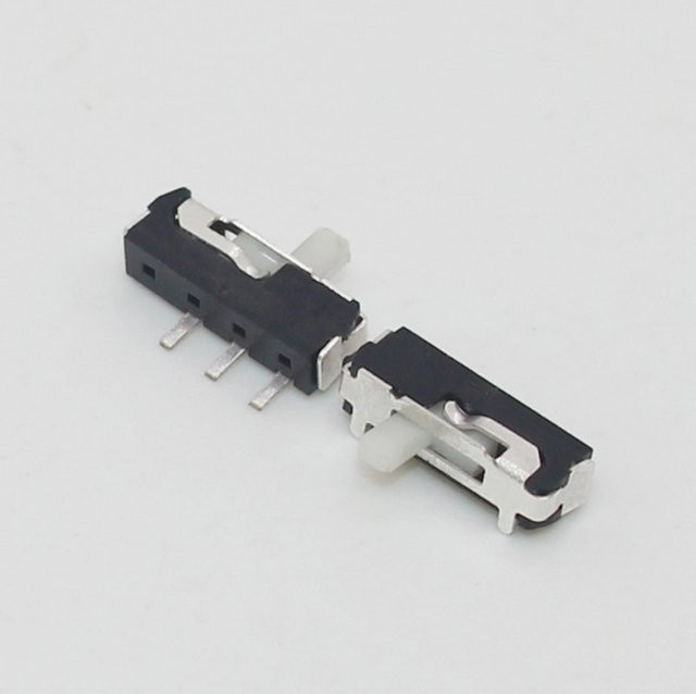 10 Stück Miniatur Horizontal Slide Micro Limit Schiebeschalter weiß, 3 Pin, On-OFF 2 Positionen - Bild 1