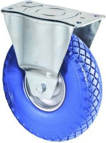 BS Rollen Transportrolle L410.C91.262 Bockrolle in Silber und Blau mit Raddurchmesser 260 mm und Schraubbefestigung aus Stahl - Bild 1
