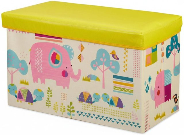 Relaxdays Sitzbox mit Tiermotiv aus Polyester, faltbar, Mehrfarbig, B/T/H: 60,5 x 36 x 30,5 cm - Bild 1