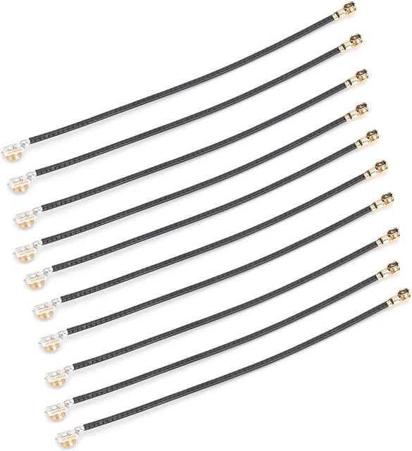 10 Stück IPEX-4 MH4 Gen4 UFL Buchse zu IPEX-1 Kabel Set für Wi-Fi AX200 9260 8265 in Gold und Schwarz - Bild 1